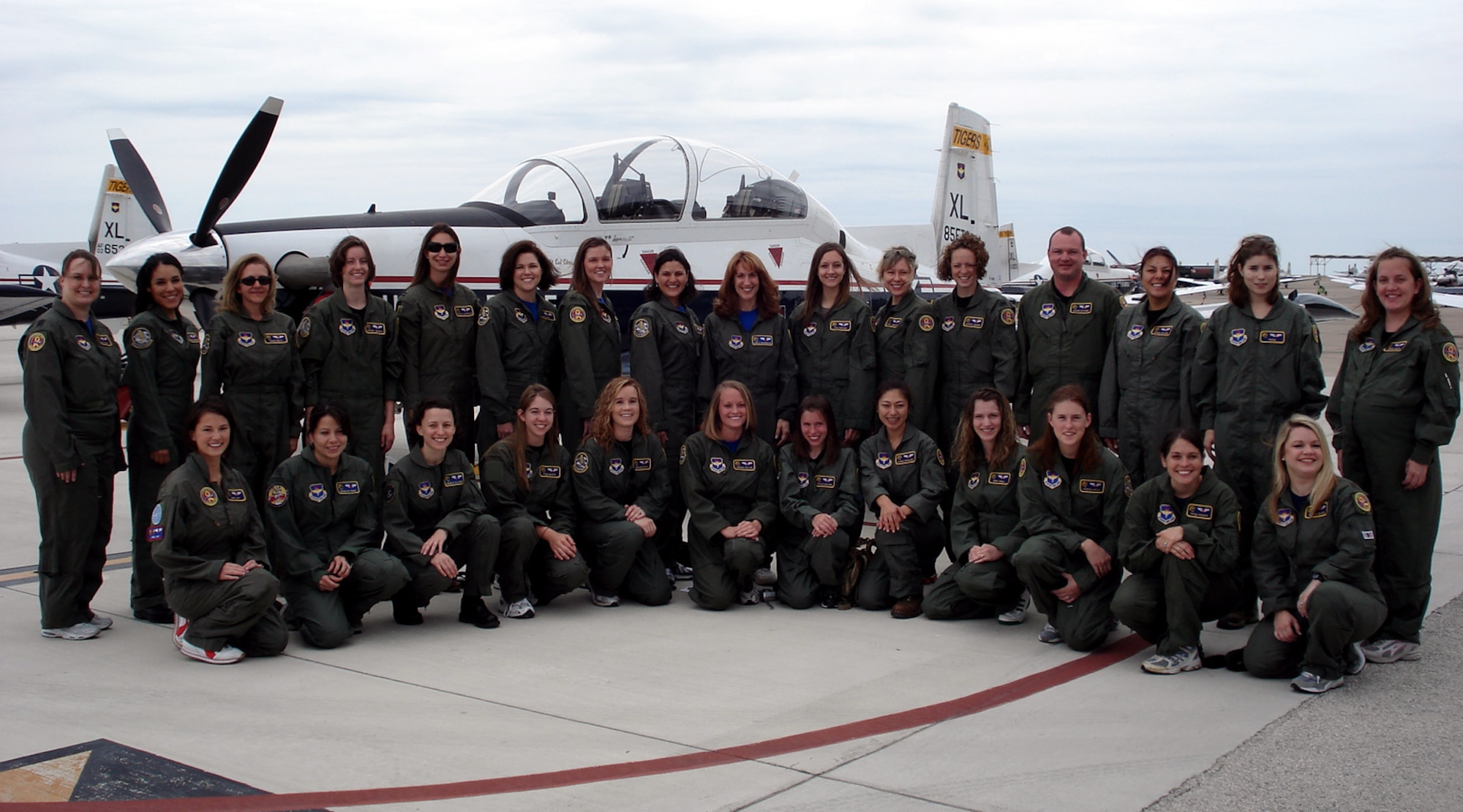 LAUGHLIN AIR FORCE BASE, Texas – Spouses affiliated with the 85th Flying Training Squadron were recently given a glimpse into their spouses world of flying. The spouses were taken through a step-by-step process of what their significant others do to prepare to complete the mission, leading up to a taxi ride in the same aircraft which their spouses flies. (U.S. Air Force photo by Airman Sara Csurilla)