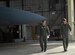 ELMENDORF AIR FORCE BASE, Alaska -- Maj. Carey Jones walks with her husband Capt. Blaine Jones following their flight June 6. The couple became the first husband and wife to fly an alert practice scramble together. Both are members of Elmendorf's 19th Fighter Squadron. (U.S. Air Force photo by Airman 1st Class Tinese Treadwell)
