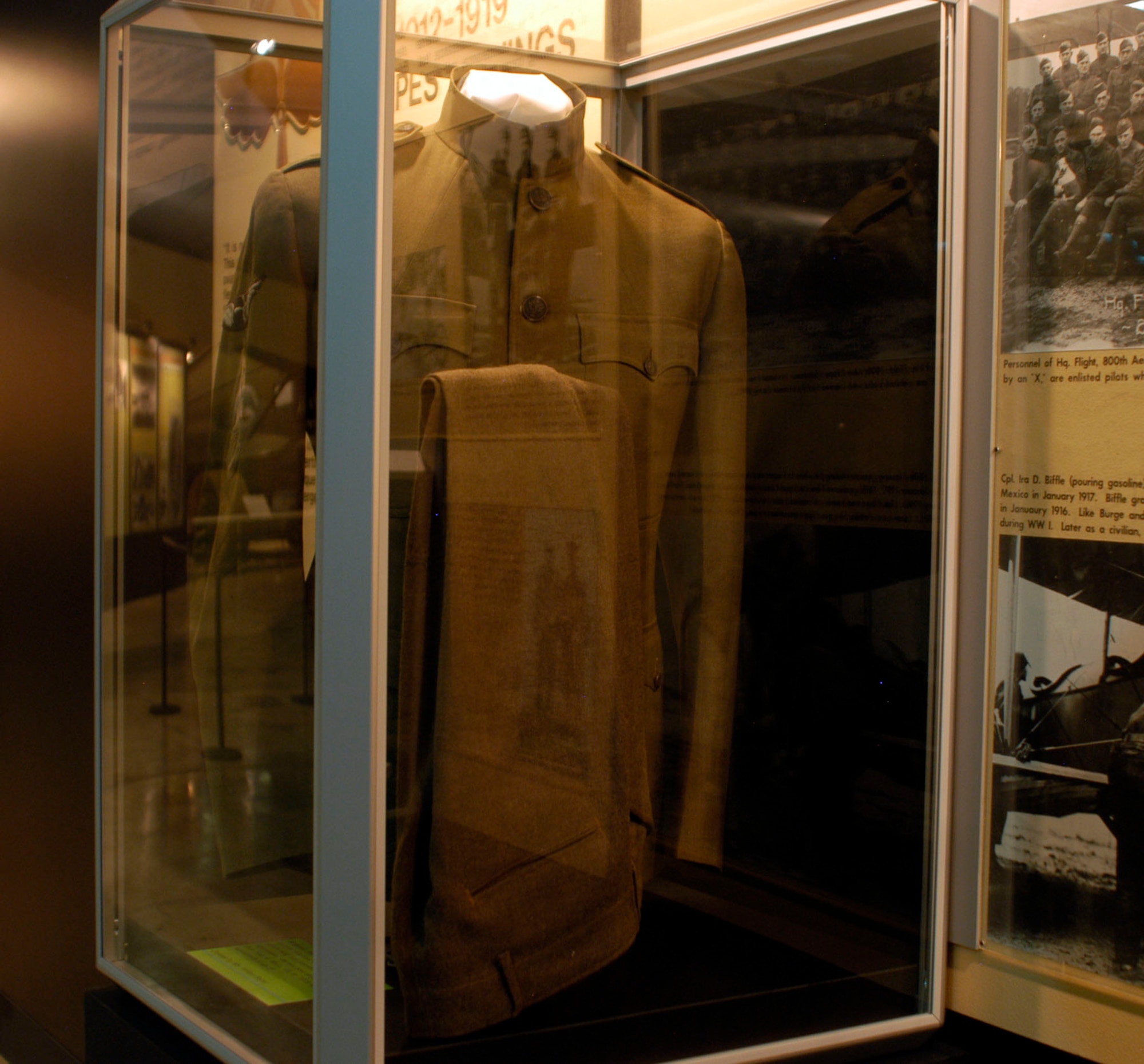 DAYTON, Ohio - Sergeant pilot World War I-era uniform on display in the World War II Gallery at the National Museum of the U.S. Air Force. (U.S. Air Force photo)