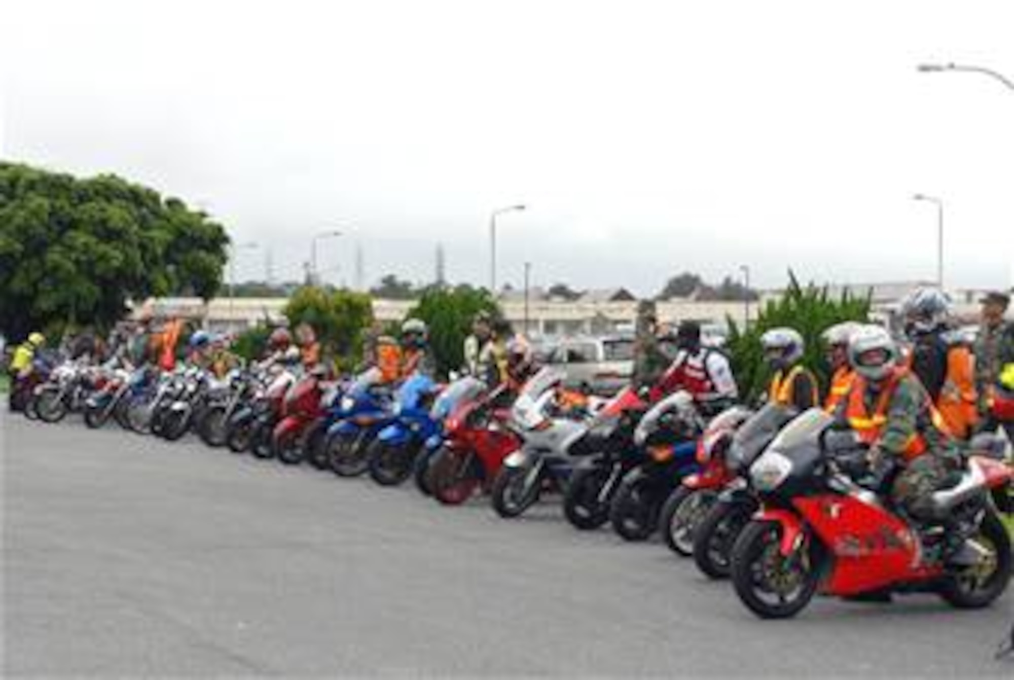 A procession of more than 70 bikes and riders participated in the first Kadena Motorcycle Ride June 11 at Kadena Air Base, Japan. Safety officials held the event to promote motorcycle driving awareness. (U.S. Air Force photo)
