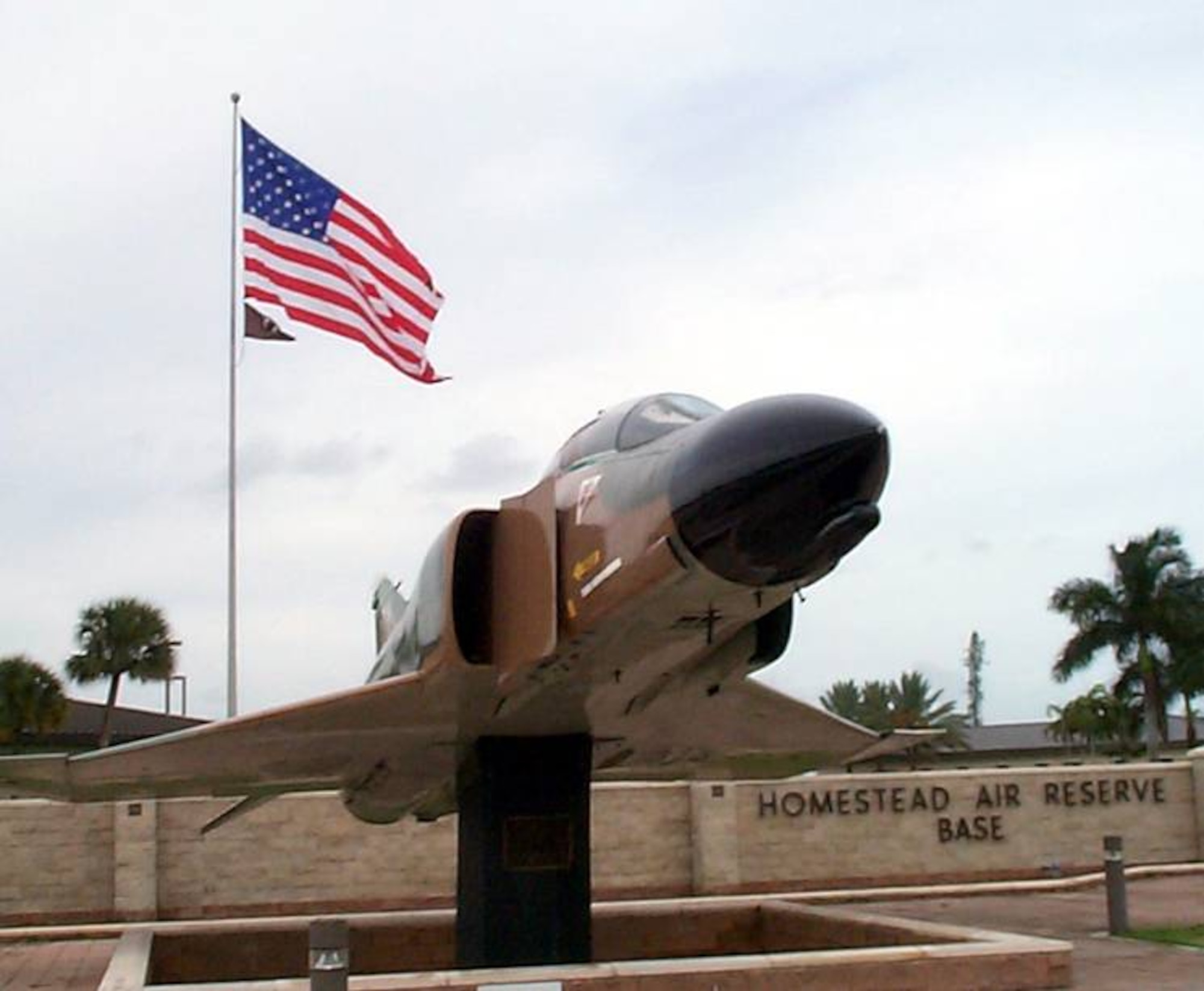 Main gate of Homestead Air Reserve Base, formerly Homestead Air Force Base, Fla.