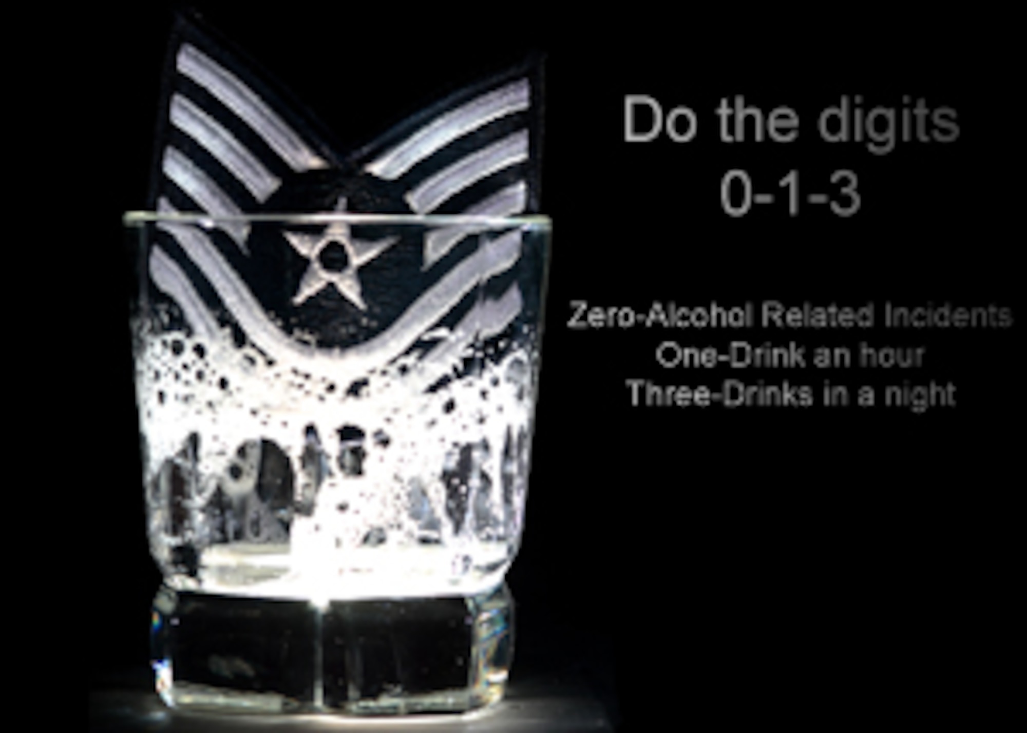 Responsible choices are a cornerstone of Air Force culture. Making the proper decisions when it comes to drinking can be the difference between having a good time and an alcohol-related incident that could shorten your career, or worse, your life. (U.S. Air Force photo by Ismael Gomez)
