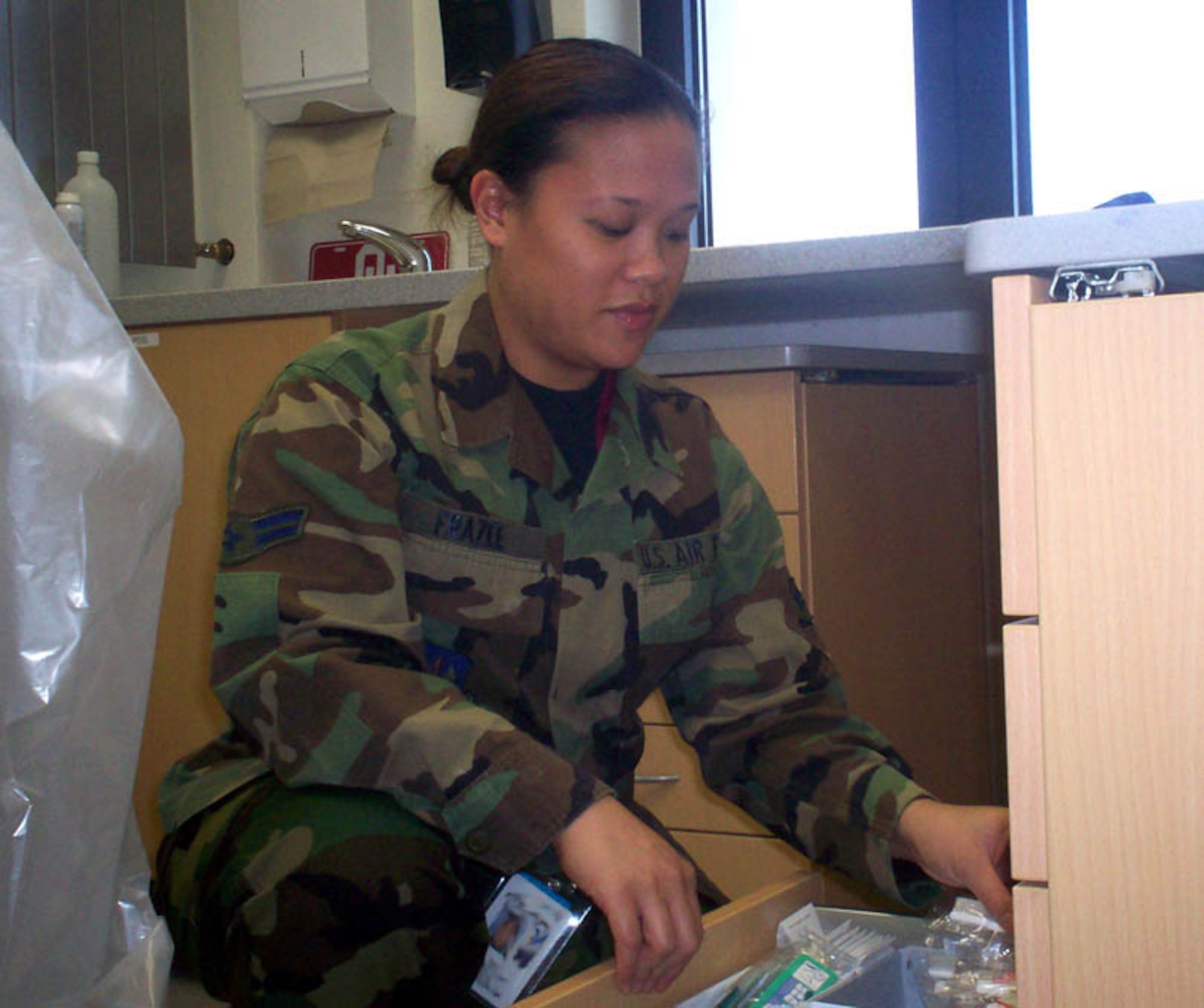 SPANGDAHLEM AIR BASE, GERMANY -- Airman 1st Class Rosalyn Frazee, a 52nd Dental Squadron dental assistant apprentice, has been named the 52nd Fighter Wing's Top Saber Performer for the Week of June 15 - 21, 2007. (U.S. Air Force photo/Staff Sgt. Tammie Moore) 