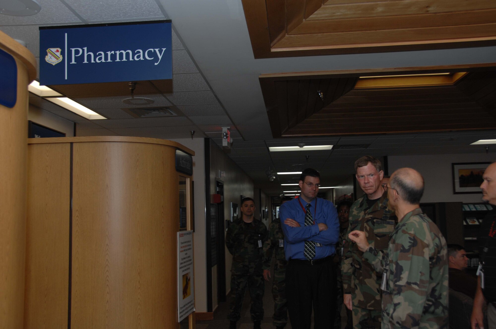 EIELSON AIR FORCE BASE, Alaska -- Maj. Gen. Del Eulberg, Air Force Civil Engineer, Headquarters U.S. Air Force, tours the 354th Medical Group Clinic during his visit to Eielson June 18.  (U.S. Air Force photo by Staff Sgt. Tia Schroeder) 
