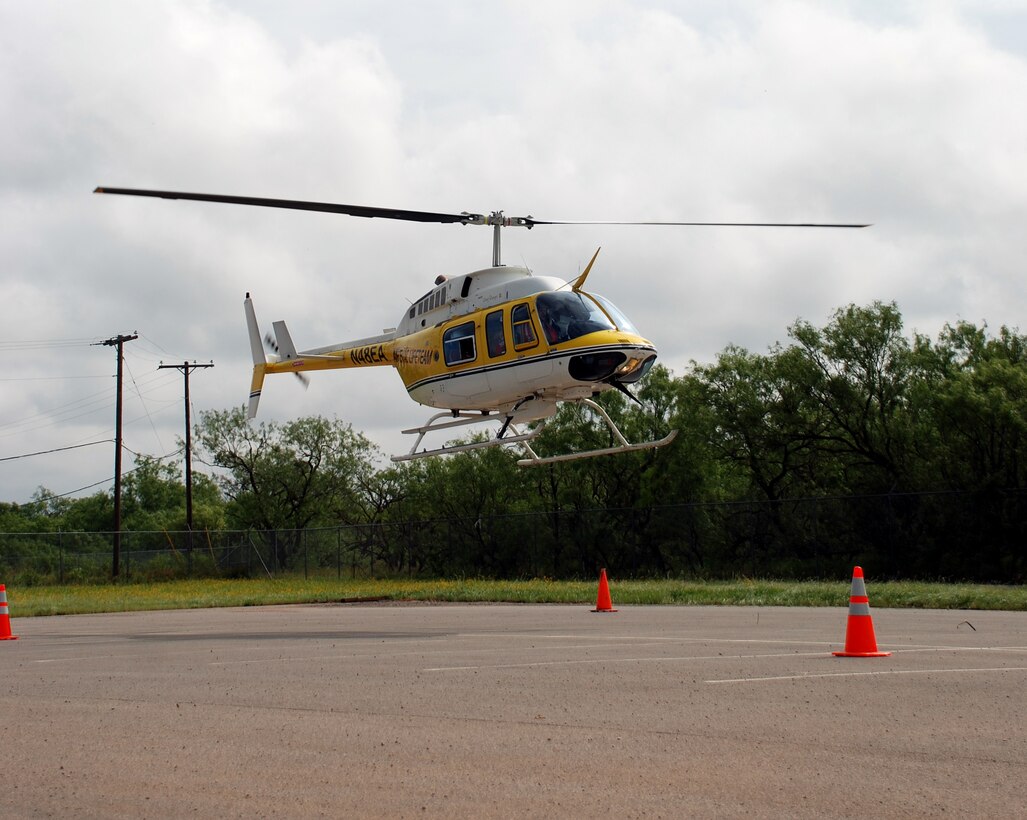 A medical evacuation helicopter lands at Operation Kids Investigating Deployment Services June 16. (U.S. Air Force photo/Airman 1st Class Jacob Corbin)