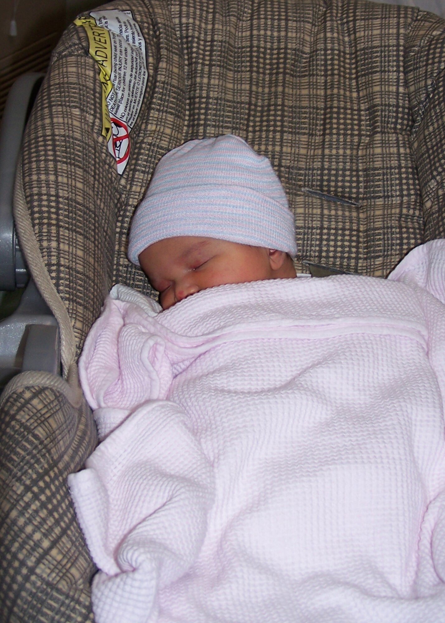EIELSON AIR FORCE BASE, Alaska--Isabella Martinez, daughter of Airman Jeanette and Airman 1st Class Francisco Martinez, is the last baby to be born in the old medical facility, Bassett Army Community Hospital, at Fort Wainwright 4:43 p.m. June 15. The first baby born in the facility was born 53 years ago and was also of Air Force parents. (courtesy photo)