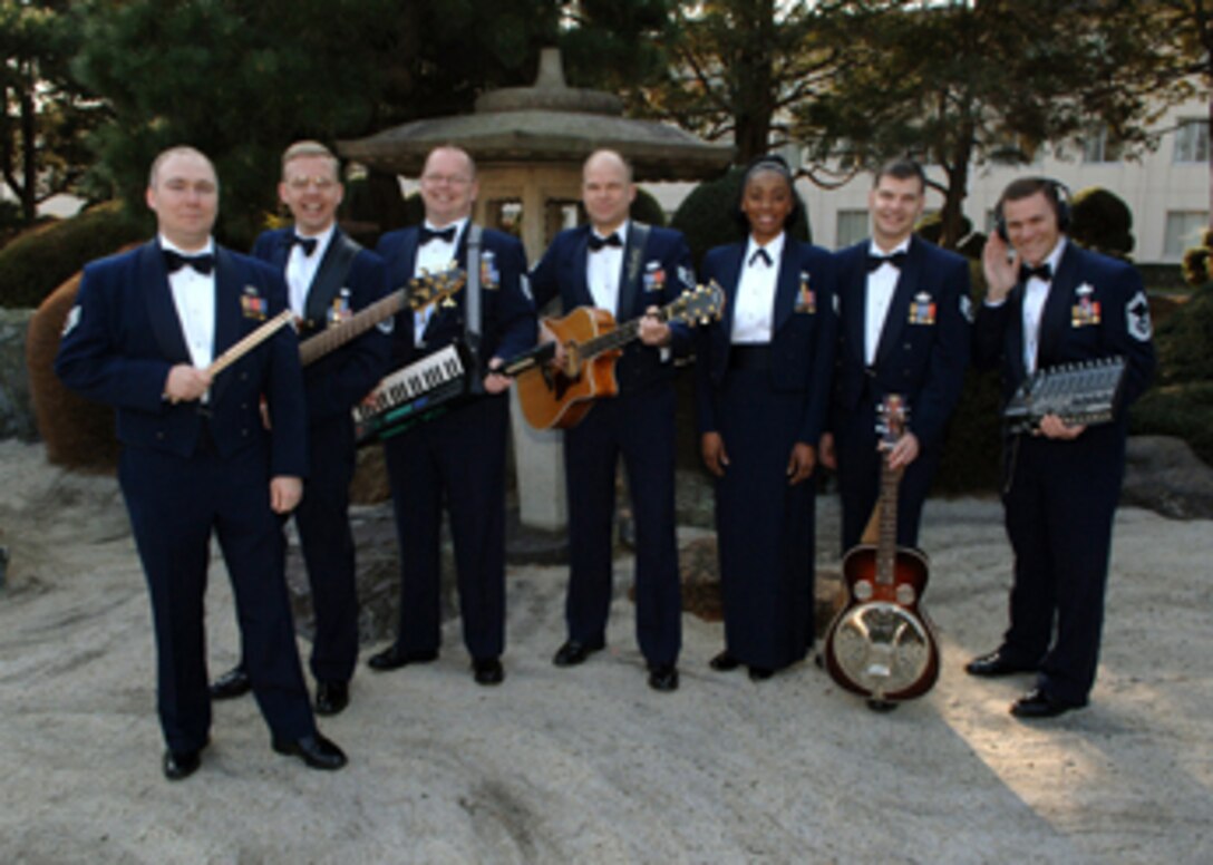Pacific Trends posed in Mess Dress in Sakura Park