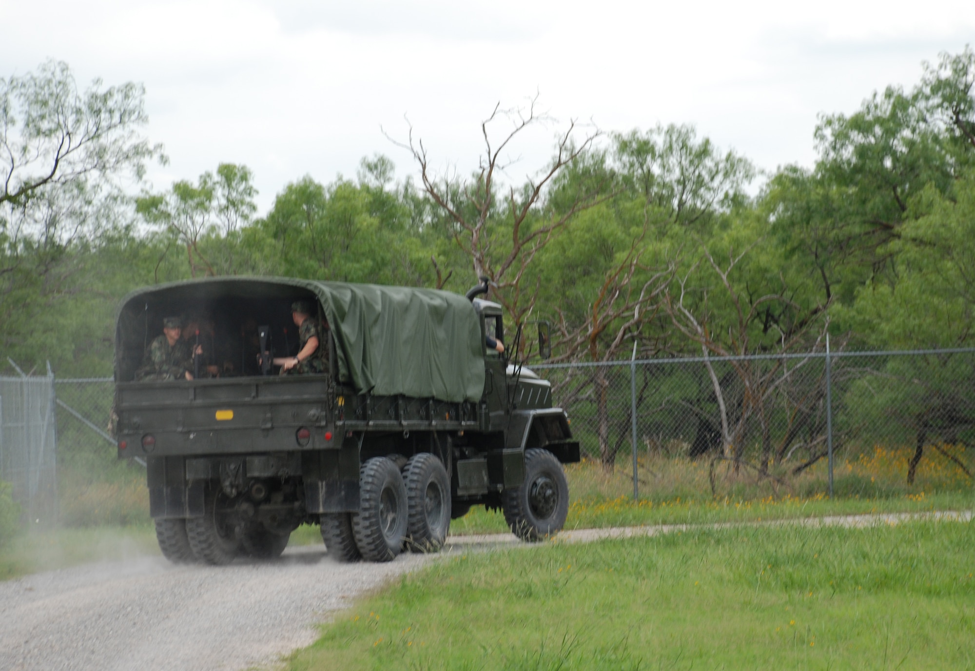 Operation Air Force cadets participate in convoy excercises during combat skills training June 8. (U.S. Air Force photo/Airman 1st Class Jacob Corbin)