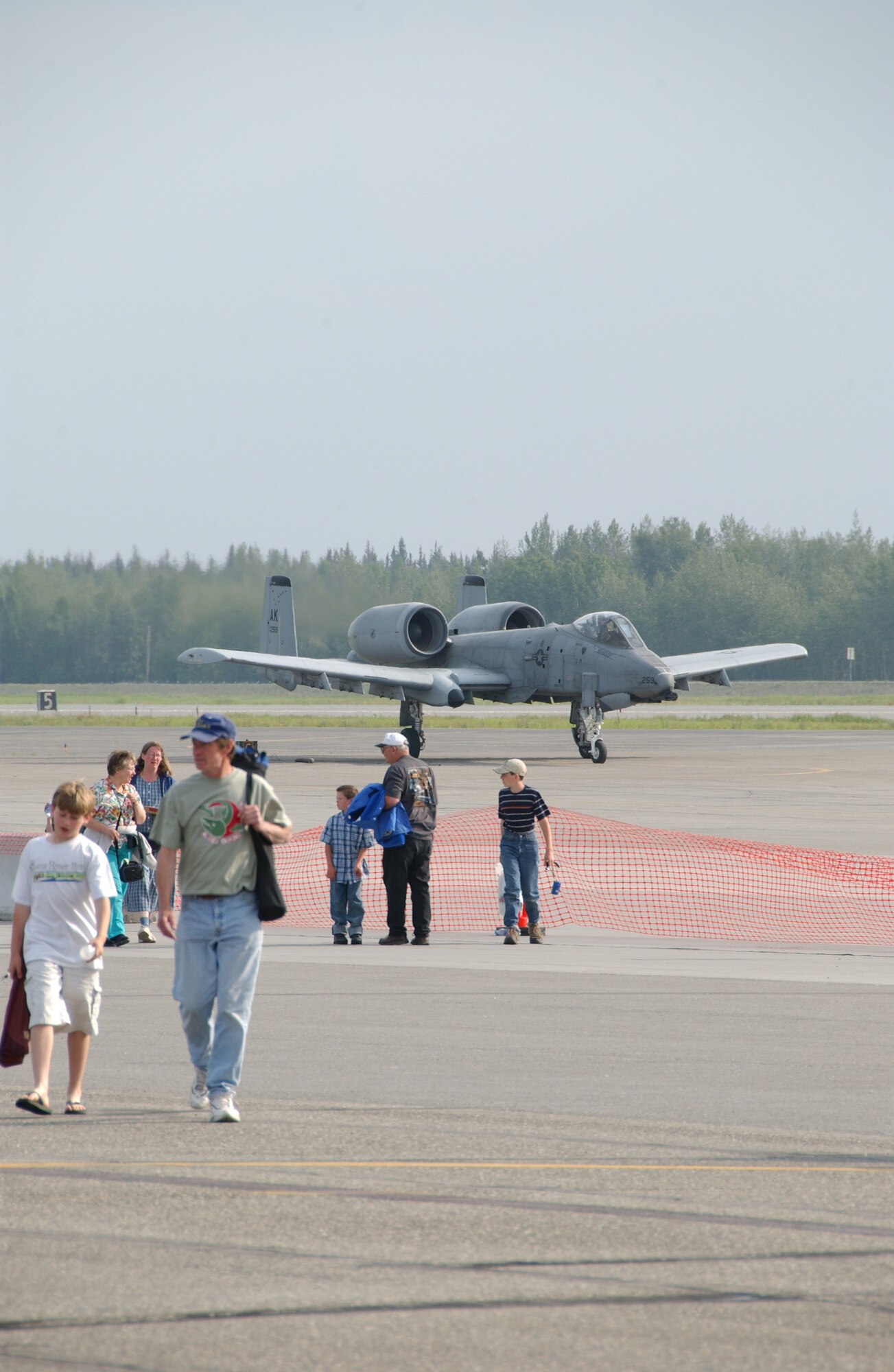 EIELSON AIR FORCE BASE, Alaska-- More than 100 community members and Airmen attended a flag-folding ceremony for the 355th Fighter Squadron and the 18th Fighter Squadron June 23 during the 2007 Soaring into Solstice Open House. (U.S. Air Force photo by Airman 1st Class Christopher Griffin) (Released)