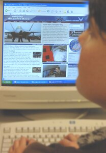 People can view the latest Langley Air Force Base news by visiting the base's official Web site, www.langley.af.mil. (U.S. Air Force photo/Senior Airman Tabitha Kuykendall)