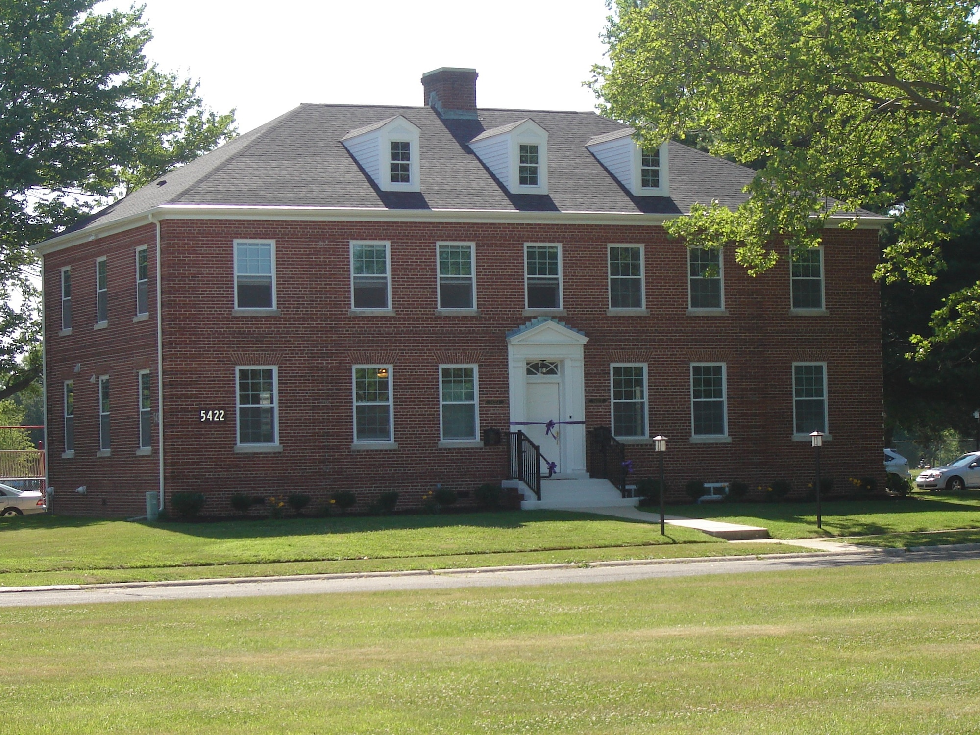A ribbon cutting was held at this recently renovated historical home at Fort Dix as part of the United Communities LLC housing project.