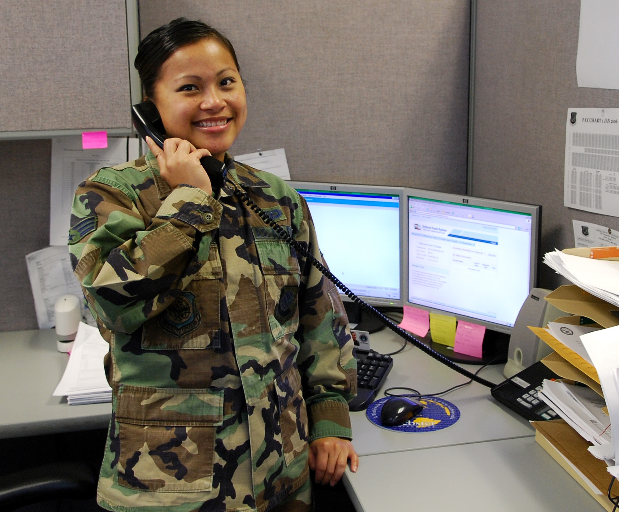 Senior Airman Clara Alcaide, Lead Travel/Defense Travel System technician 
,92nd Comptroller Squadron is this week's Team Fairchild MVP. (U.S. Air Force photo by 2nd Lt. Noel Bacnis) 


