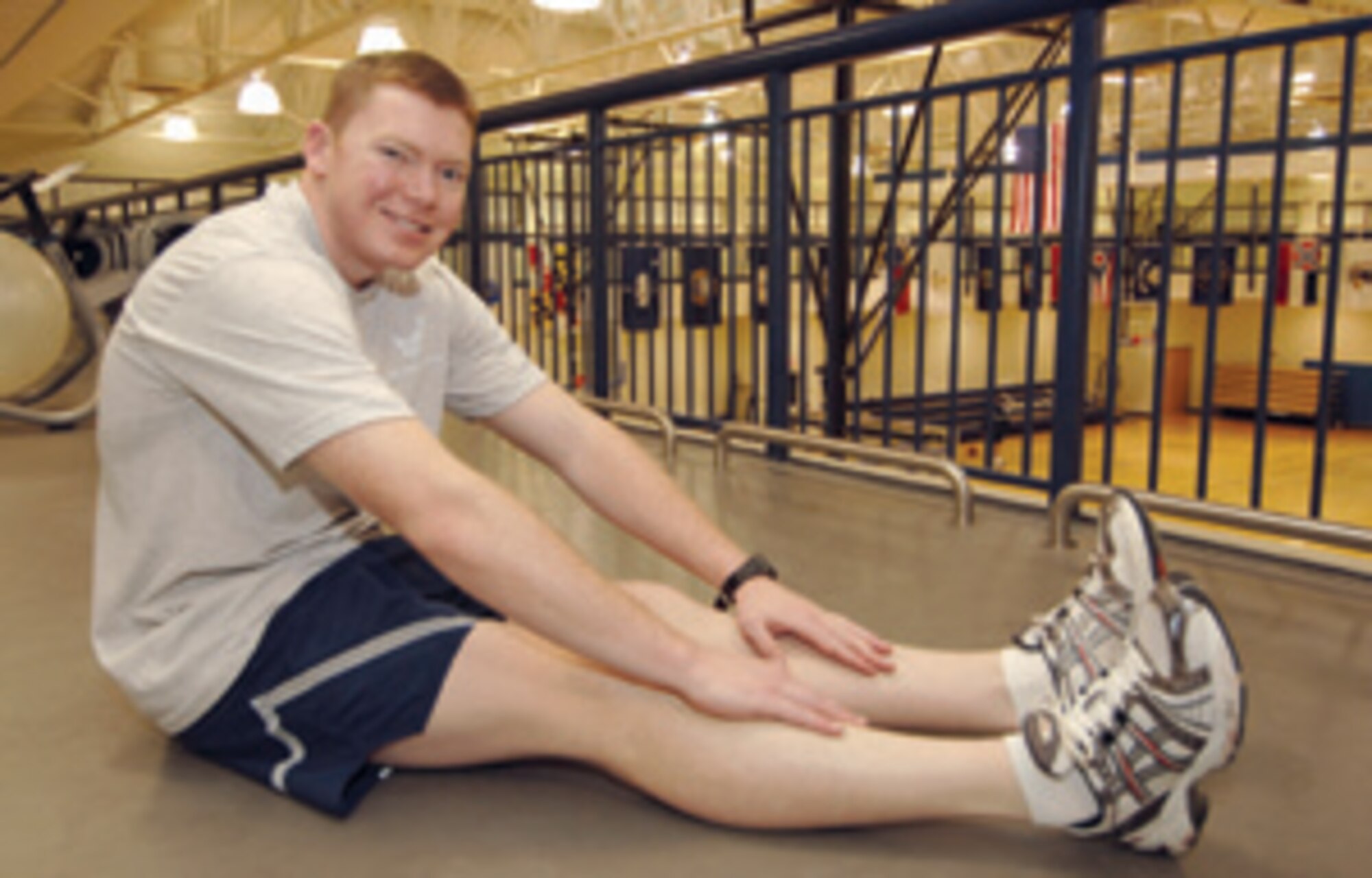 Michael Carlson is Fit to Fight. (U.S. Air Force photo by Airman 1st Class Elizabeth Rissimiller)