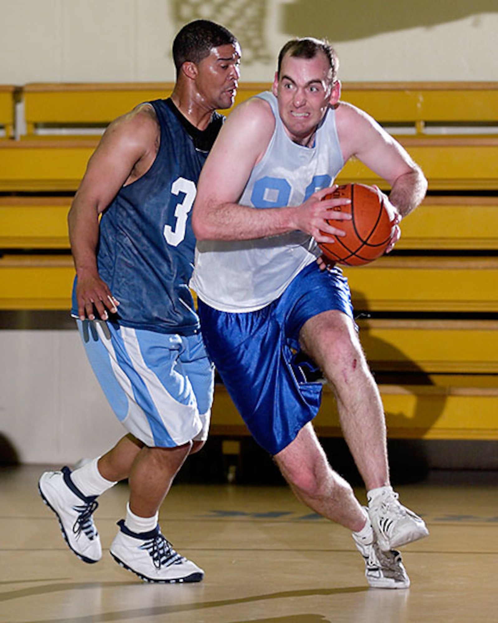 The 39th Civil Engineer, Mission Support and Services Squadron combined team beat the 39th Security Forces Squadron 48-44 in the Intramural Basketball Championship game at the fitness center Feb. 28. (U.S. Air Force photo by Ismael Gomez)