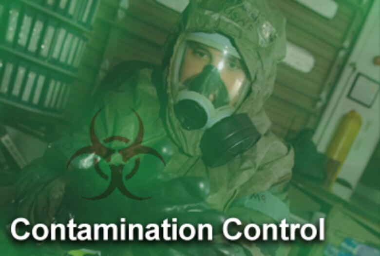 A contamination control area allows Airmen with every hazard from biological to chemical to come "clean" in a controlled environment. (U.S. Air Force illustration/Luke Borland)
