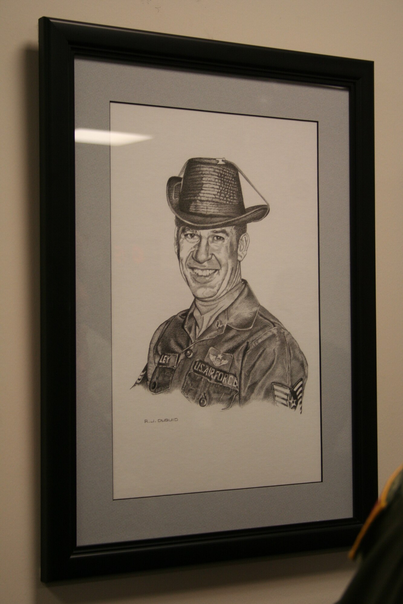 The drawing of Chief Master Sgt. Atwell Livingston "Duke" Wiley Tuesday. (U.S. Air Force photo by Jamie Haig)