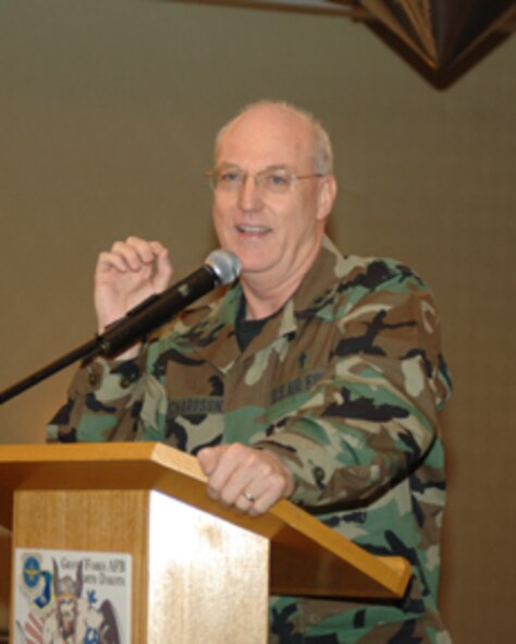 Chaplain Cecil Richardson, Air Force deputy chief of chaplains, was the keynote speaker at the National Prayer Luncheon here Feb. 28. (U.S. Air Force photo/ Senior Airman SerMae Lampkin)