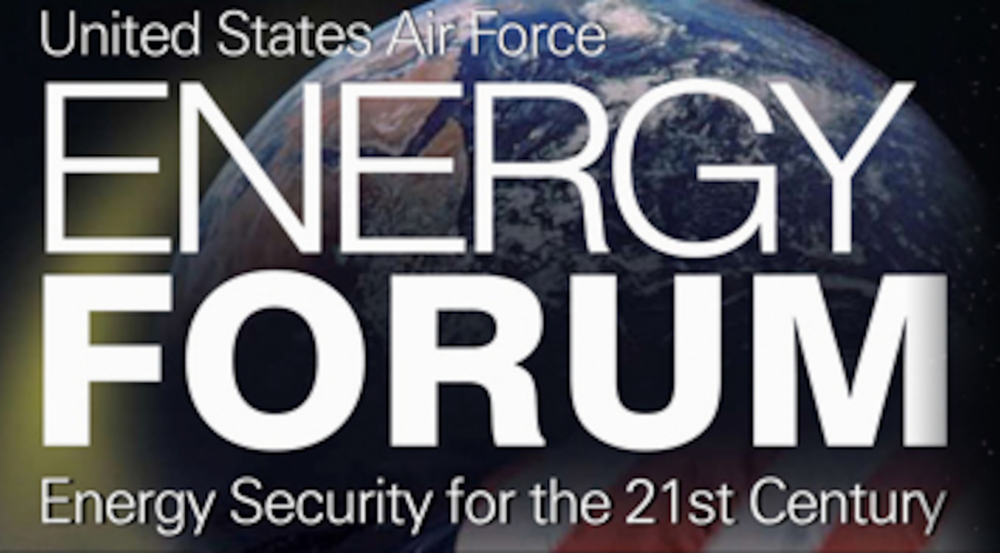 The Air Force's Energy Industry Forum March 8 to 9 in Arlington, Va., looks at the full spectrum of the service's energy program, from the demand side to supply side, as well as for infrastructure, vehicles and aircraft
takes place. (U.S. Air Force graphic/Mike Carabajal)