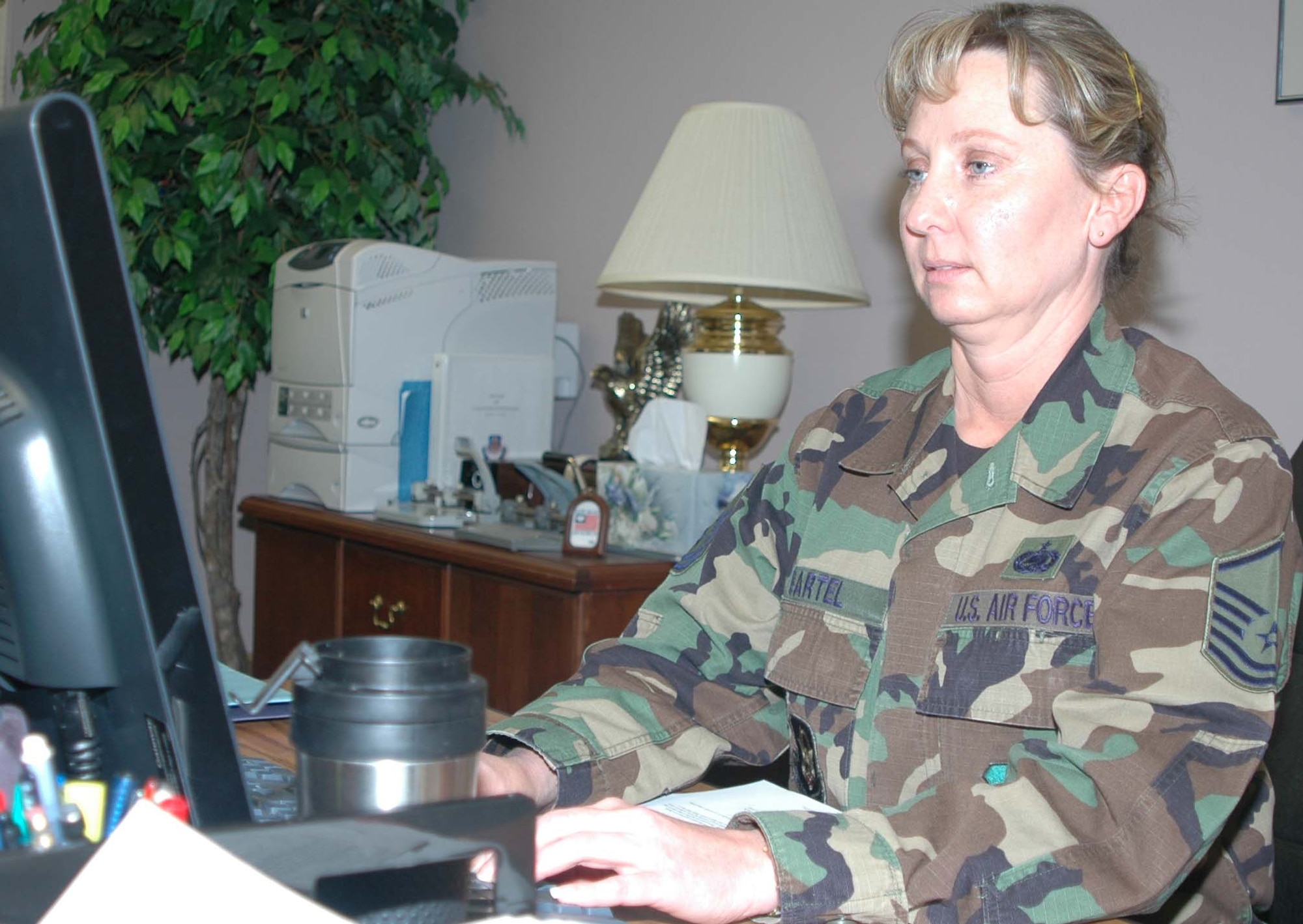 GRISSOM AIR RESERVE BASE, Ind., -- Master Sgt. Christy Bartel, a logistics management specialist with the 434th Maintenance Operations Flight, is Grissom's Senior NCO of the Quarter.  (Air Force photo / SrA. Ben Mota)