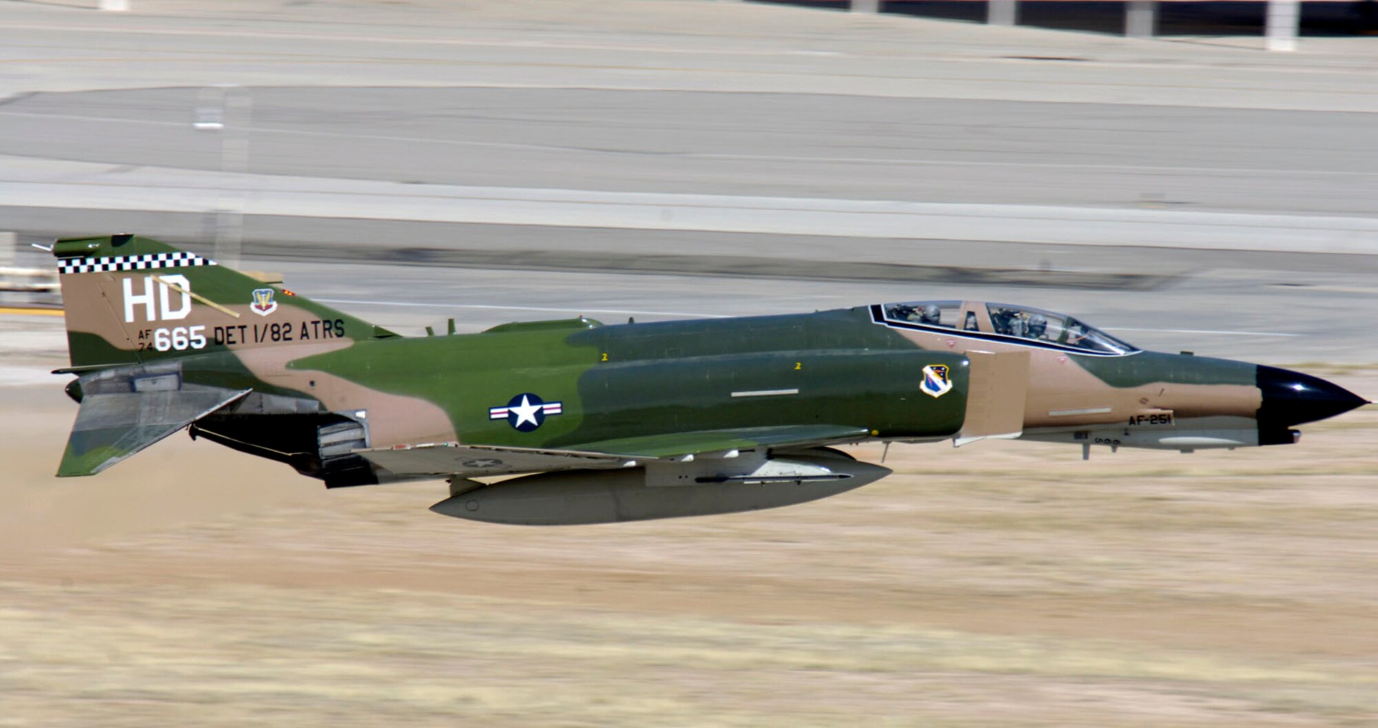 A F-4 Phantom II takes off from Davis-Monthan Air Force Base, Ariz., March 3 during the 2007 Heritage Conference.  The conference provides an opportunity for Air Combat Command demonstration pilots to train together with modern and historic military aircraft in preparation for the upcoming air-show season.  (U.S. Air Force photo/Senior Airman Jesse Shipps)