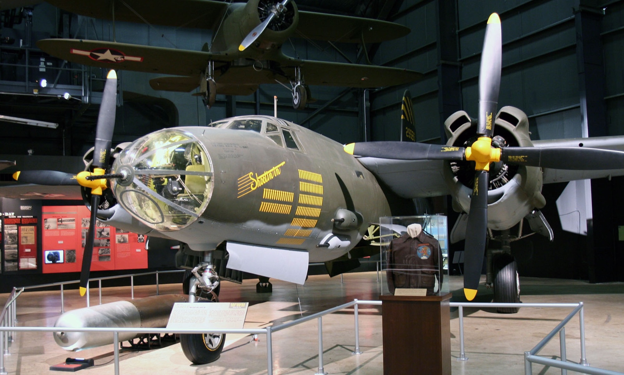 DAYTON, Ohio -- Martin B-26G Marauder in the World War II Gallery at the National Museum of the United States Air Force. (Photo courtesy of Airshow Traveler)