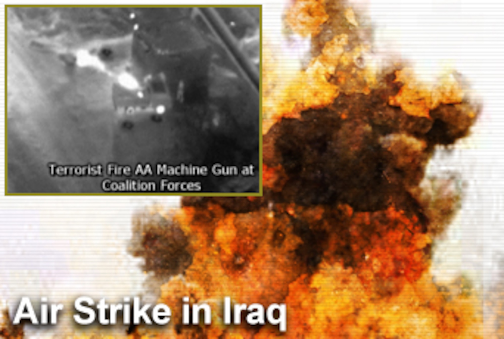 Coalition forces targeted members of an al-Qaeda network March 2 during an air strike operation west of Taji, Iraq.
Intelligence reports indicated that the network is responsible for threats to coalition aircraft. It is believed that key terrorists were killed during the air strike. (U.S. illustration/Mike Carabajal) 
