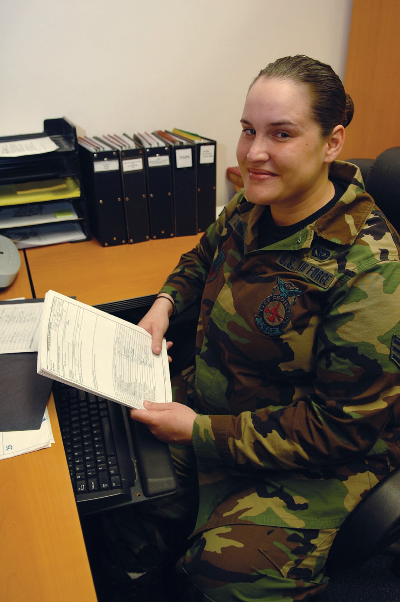 Senior Airman Krystell Clemons, 23rd Civil Engineer Squadron
emergency services driver operator is the Warrior of the Week for March 9.
(U.S. Air Force photo by Airman 1st Class Gina Chiaverotti)
