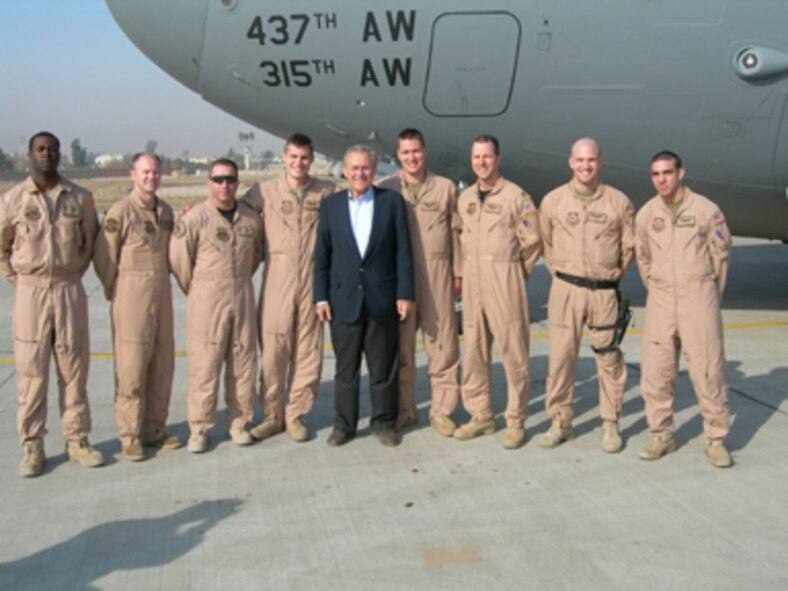 The 319th Communications Squadron Airmen deployed on the Viper team provided communications for high profile military and civilian personnel such as Secretary of Defense Donald Rumsfeld. (Courtesy photo)
