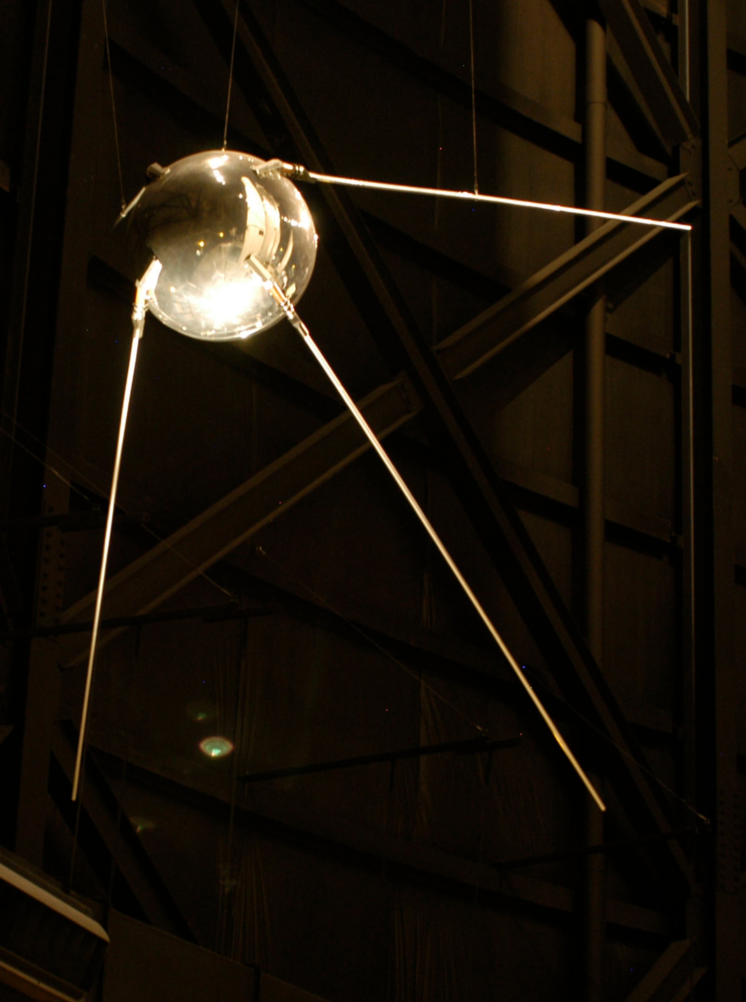 DAYTON, Ohio -- Sputnik I exhibit in the Missile & Space Gallery at the National Museum of the United States Air Force. (U.S. Air Force photo)