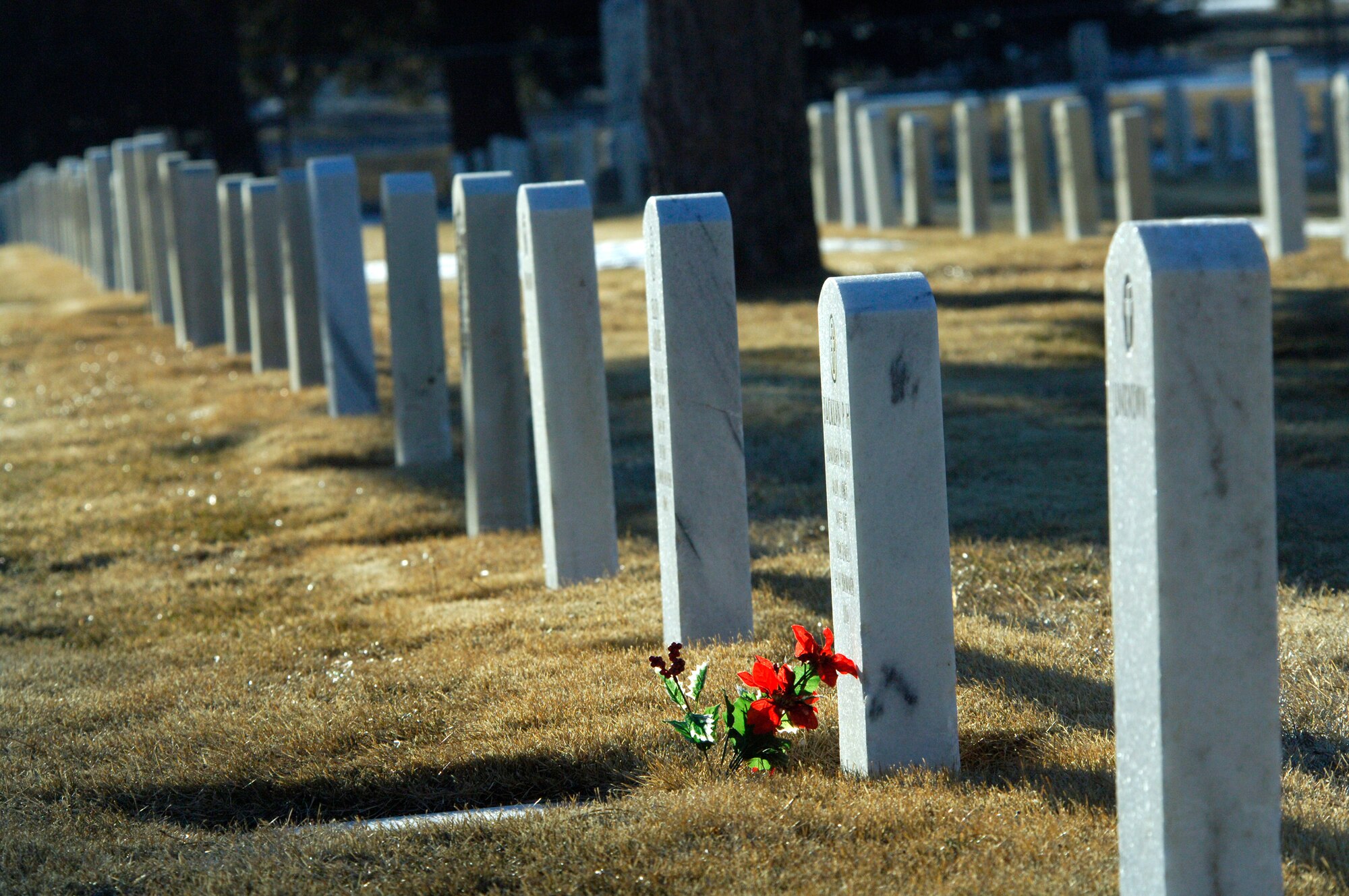 The old graveyard on F.E. Warren Air Force Base, Wyo., features graves with dates that go back more than a 100 years.  (U.S. Air Force photo/Senior Airman Javier Cruz Jr.) 