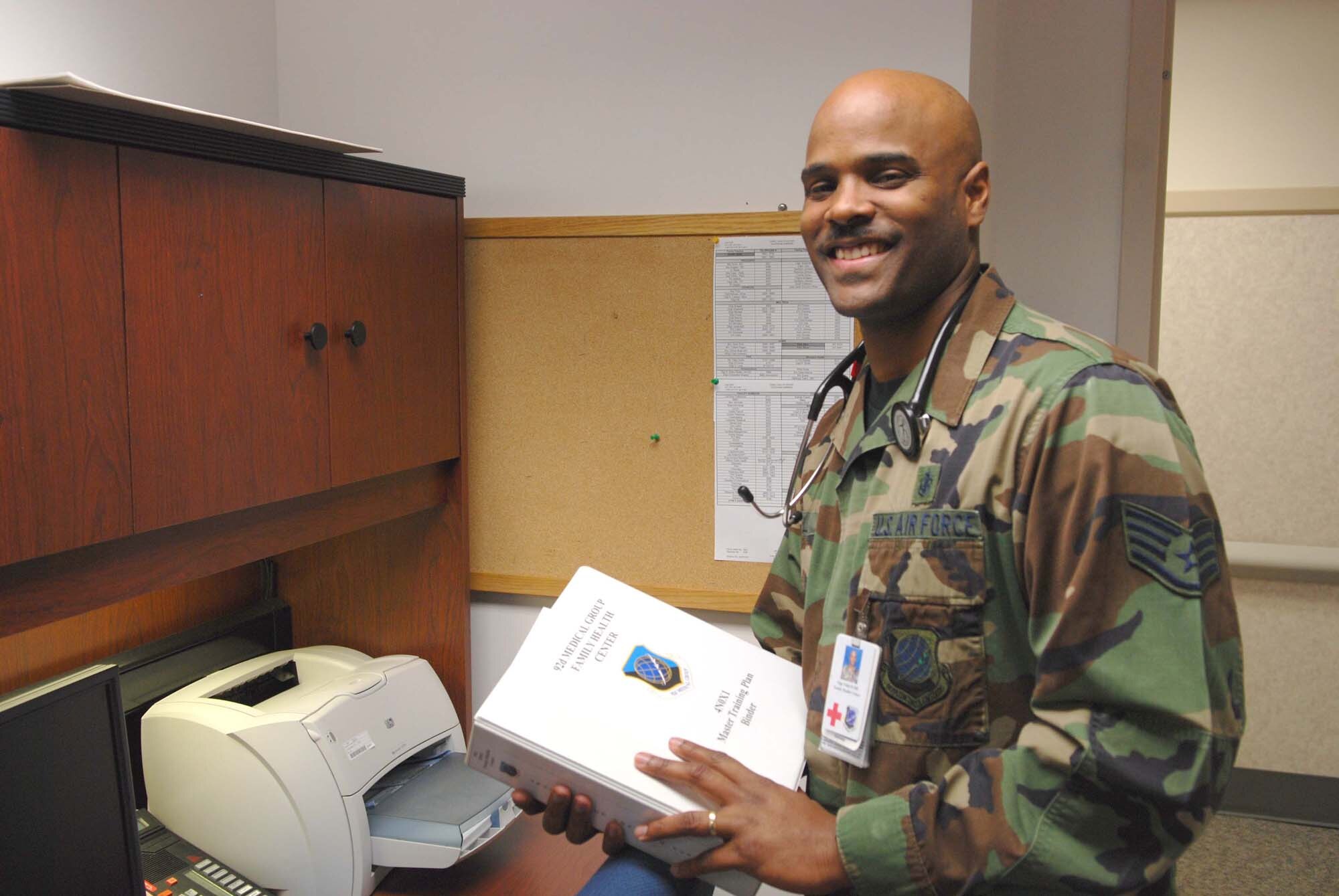FAIRCHILD AIR FORCE BASE, Wash. -- SSgt Vidal Hill, Ambulance services NCOIC, 92nd Medical Operations Squadron is this week's Team Fairchild MVP. (U.S. Air Force photo by 2nd Lt. Noel Bacnis)
