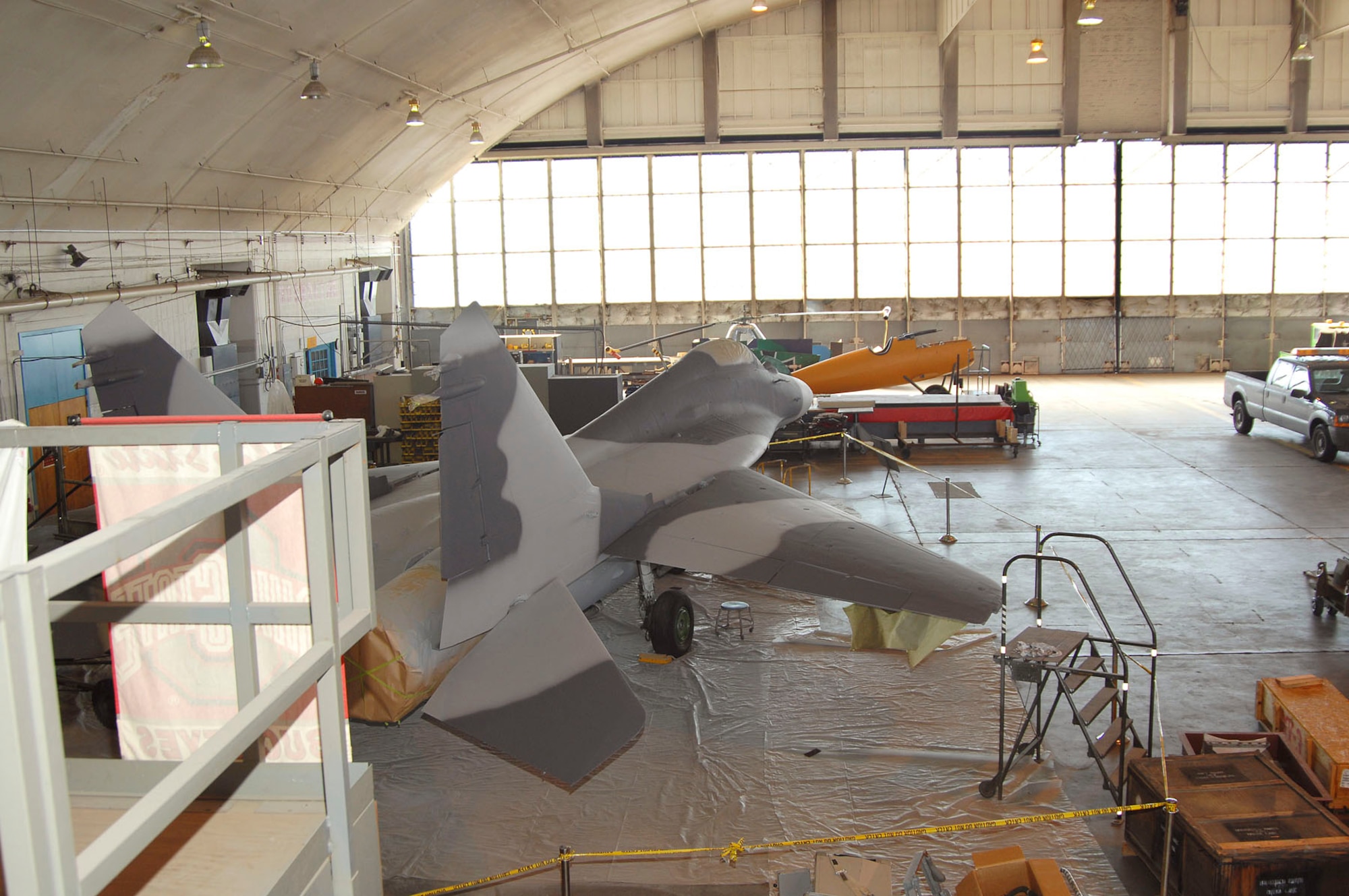 DAYTON, Ohio (02/2007) - The MiG-29A in the restoration area of the National Museum of the U.S. Air Force. (U.S. Air Force photo by Ben Strasser)