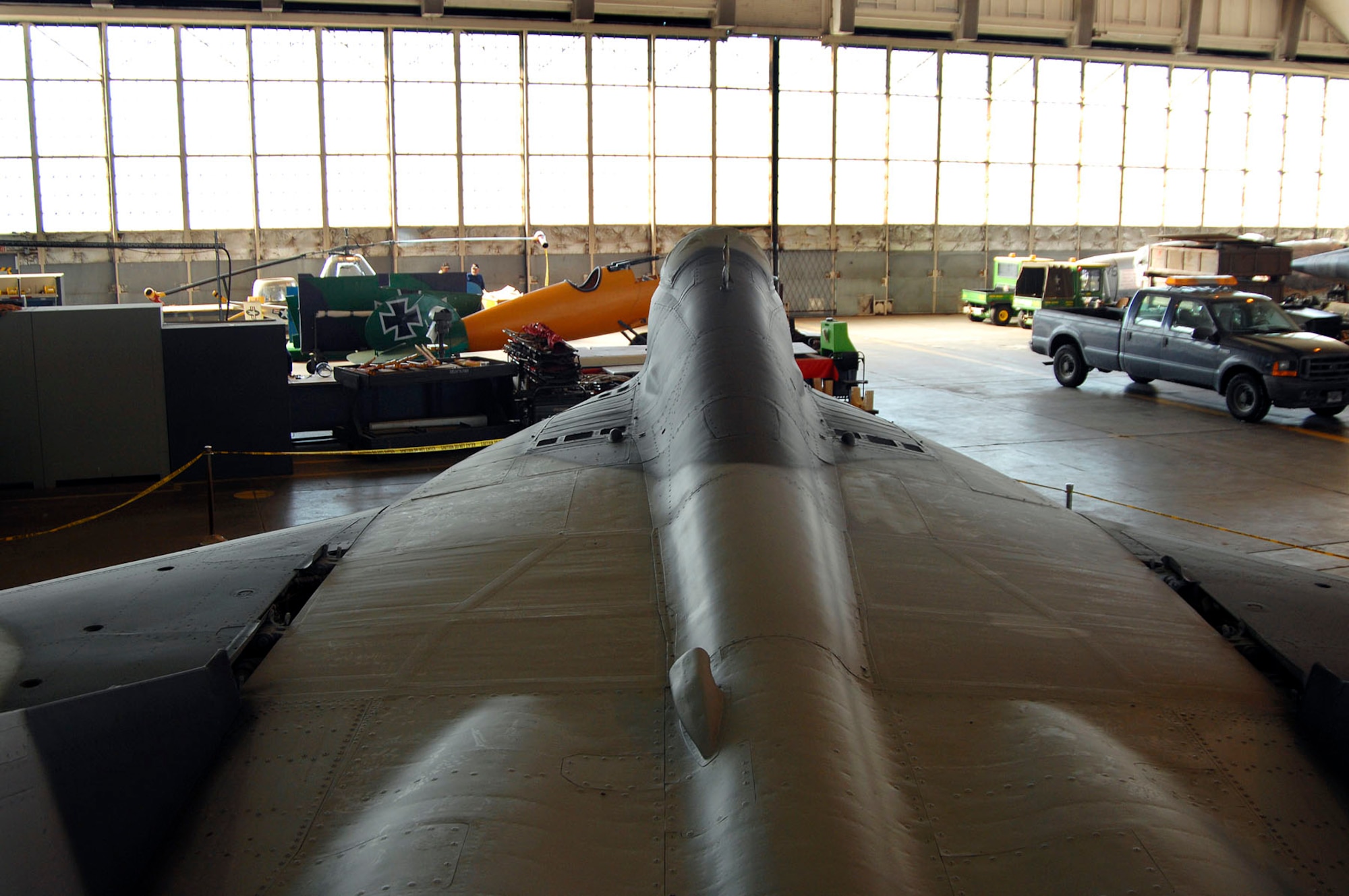 DAYTON, Ohio (02/2007) - Top view of the MiG-29A in the restoration hangar at the National Museum of the U.S. Air Force. (U.S. Air Force photo by Ben Strasser)