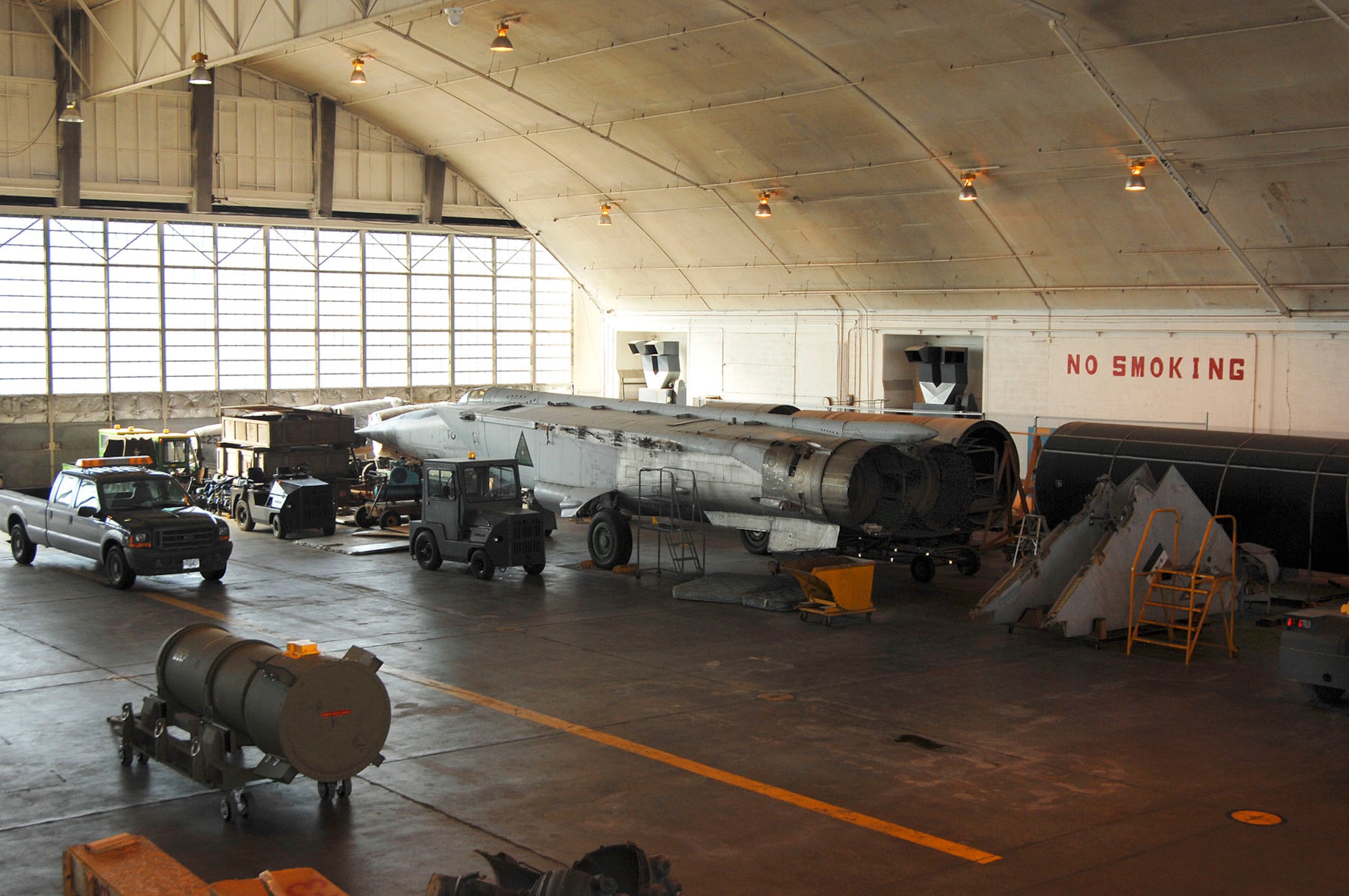 DAYTON, Ohio (02/2007) -- MiG 25 in the restoration area at the National Museum of the U.S. Air Force. (U.S. Air Force photo by Ben Strasser)