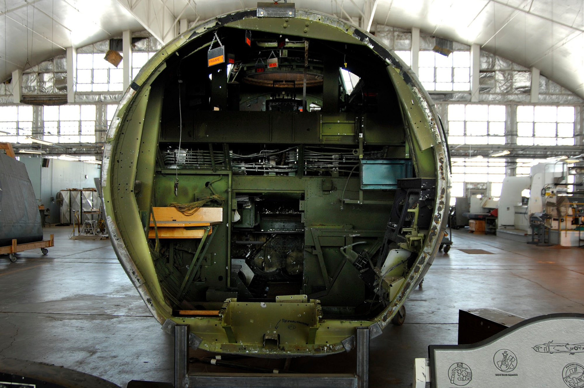 DAYTON, Ohio (02/2007) - Interior fuselage of the B-17F "Memphis Belle" in the restoration hangar at the National Museum of the U.S. Air Force. (U.S. Air Force photo by Ben Strasser)