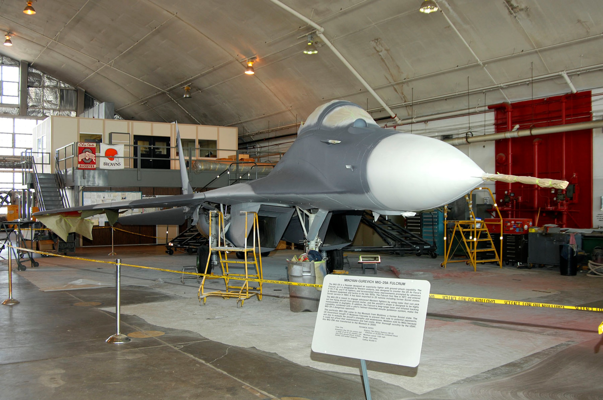 DAYTON, Ohio (02/2007) -- MiG-29A undergoing restoration at the National Museum of the U.S. Air Force (U.S. Air Force photo by Ben Strasser)