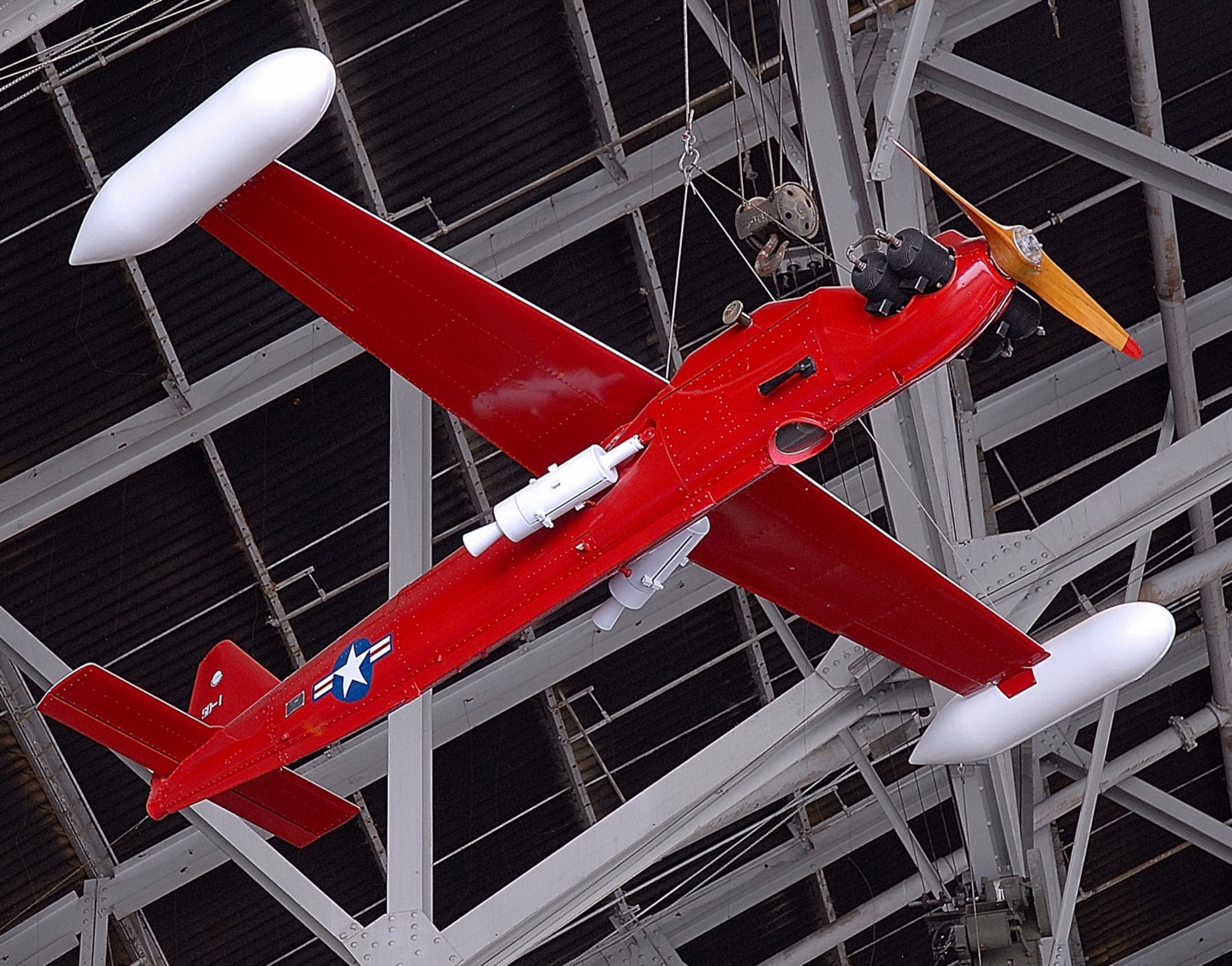 DAYTON, Ohio -- Radioplane/Northrop MQM-57 Falconer in the Research & Development Gallery at the National Museum of the United States Air Force. (U.S. Air Force photo)