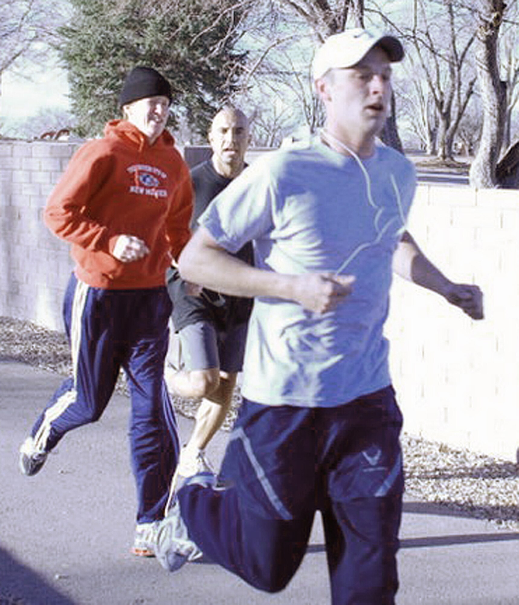 2nd Lt. Mark Morris, 377th Mission Support Squadron, wins the Tribute to Military Women 5k run on March 13. (Courtesy photo)