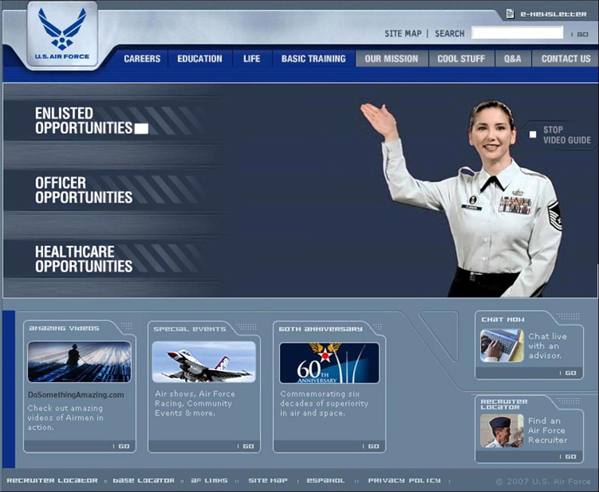 Air force outlet site