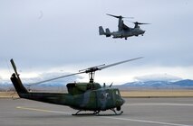 A CV-22 Osprey assigned to the 71st Special Operations Squadron, Kirtland Air Force Base, N.M., lands at Malmstrom to refuel during a training mission March 15. 