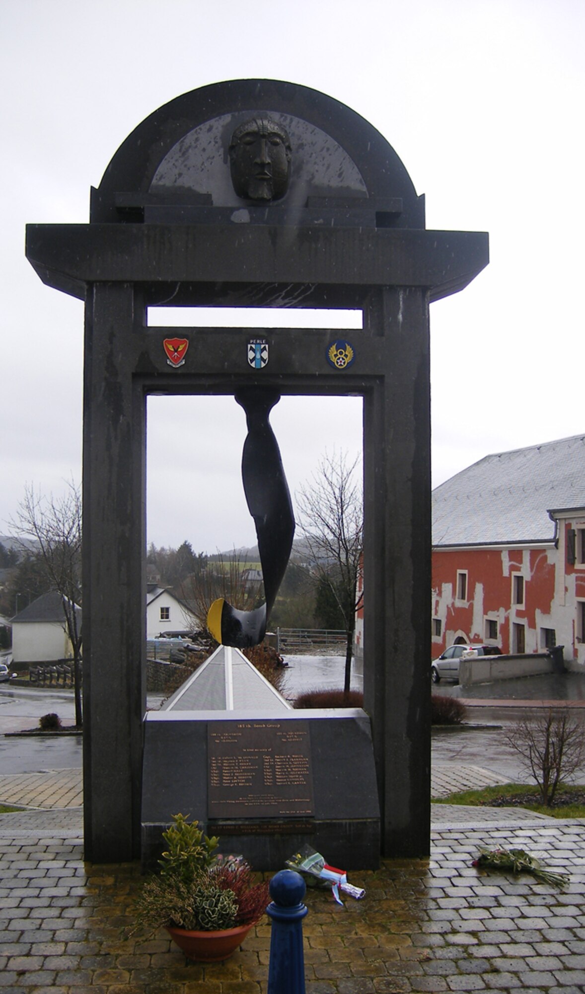 SPANGDAHLEM AIR BASE, GERMANY -- The Host Nation Council sponsored a free trip to Luxembourg for 18 Spangdahlem Air Base Airmen Feb. 24. This a a World War II monument where many have laid wreaths honoring man who battled approximatly 300 meters way.  (US Air Force photo/Senior Airman Bryan Bittner)