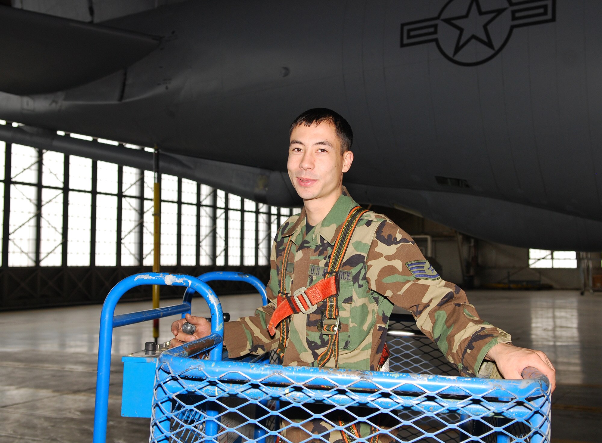 FAIRCHILD AIR FORCE BASE, Wash. -- Staff Sgt. Christopher Lee, Aerospace repair and reclamation craftsman, aircraft crash and recovery specialist, and aircraft refurbishment craftsman, 92nd Maintenance Squadron is this week's Team Fairchild MVP. (U.S. Air Force photo by 2nd Lt. Noel Bacnis) 

