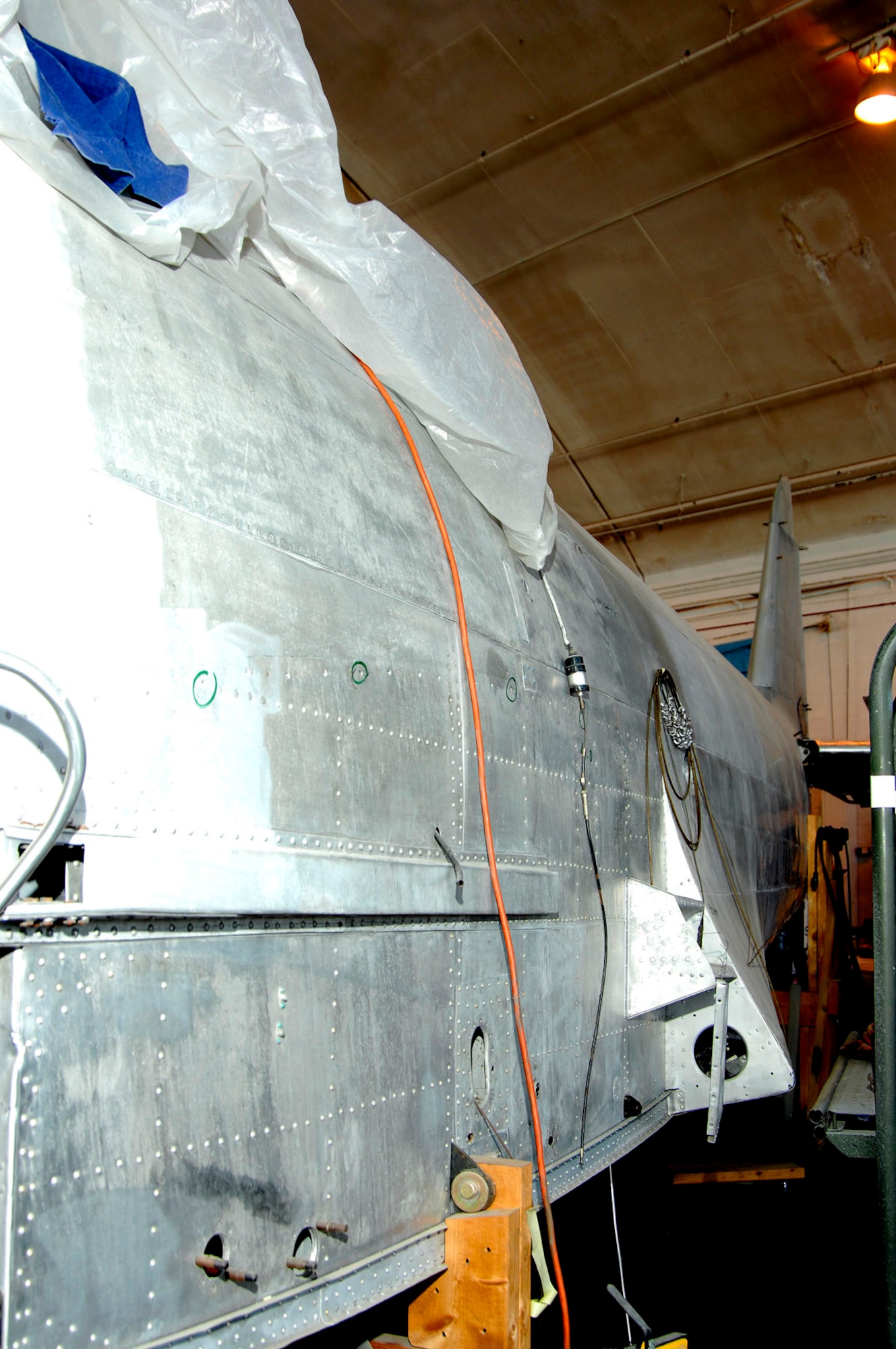 DAYTON, Ohio (02/2007) -- Japanese George fuselage in the restoration area of the National Museum of the U.S. Air Force. (U.S. Air Force photo)