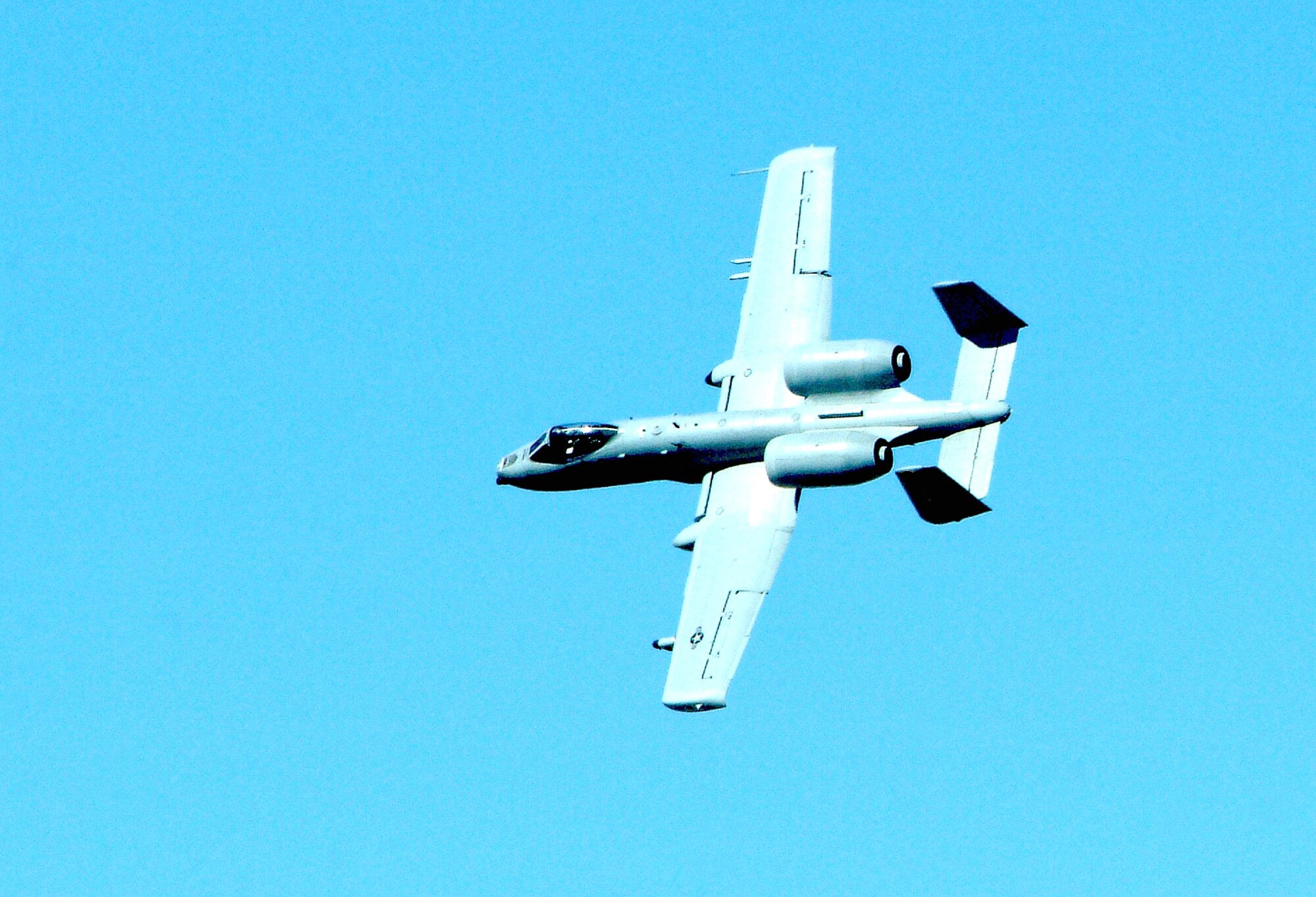 An Air Force Reserve Command A-10 Thunderbolt II from the 442nd Fighter Wing based at Whiteman Air Force Base, Mo., maneuvers over the Barry M. Goldwater Range, Ariz., during live-fire training Feb. 26, 2007. (U.S. Air Force photo/Master Sgt. William Huntington)
