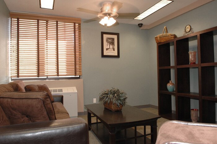 A well-decorated room in the up-comming Airmen's Center, is complete. So far, there are three rooms that have been finished and decorated. 
(U.S Air Force Photo/Senior Airman Larry E. Reid Jr.) 
