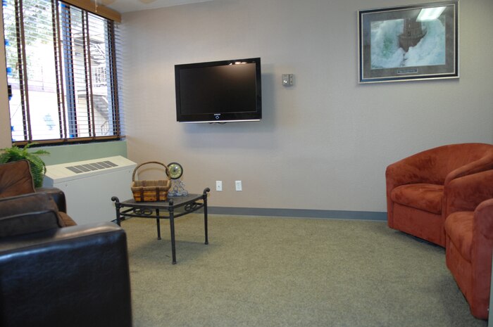 A well-decorated room in the up-comming Airmen's Center, is complete. So far, there are three rooms that have been finished and decorated. (U.S Air Force Photo/Senior Airman Larry E. Reid Jr.) 
