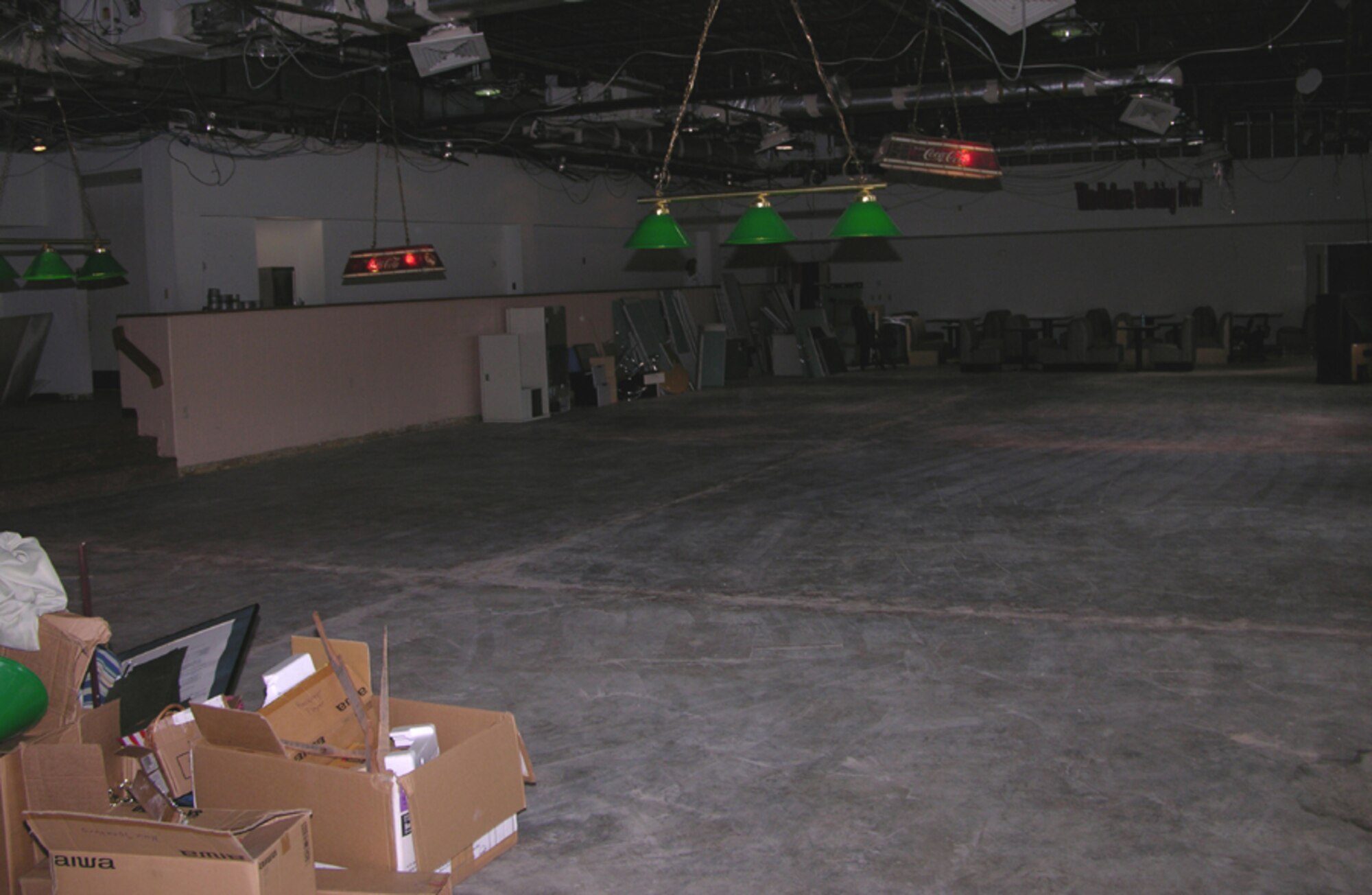 The Landing Zone was formerly the teen center before it was stripped of all accoutrements. (U.S. Air Force photo by Jon Ortiz)