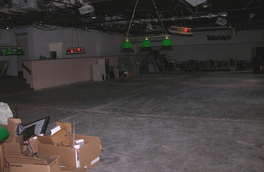 The Landing Zone was formerly the teen center before it was stripped of all accoutrements. (U.S. Air Force photo by Jon Ortiz)