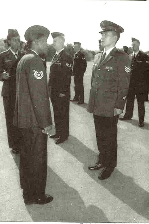 960524-- MISAWA AIR BASE, Japan -- Airman 1st Class Kozo Tahara, 3rd Airborne Early Warning Group, became the first Japan Air Self-Defense Force member to attend the Misawa Airman Leadership School, class 96-F. (Courtesy photo)