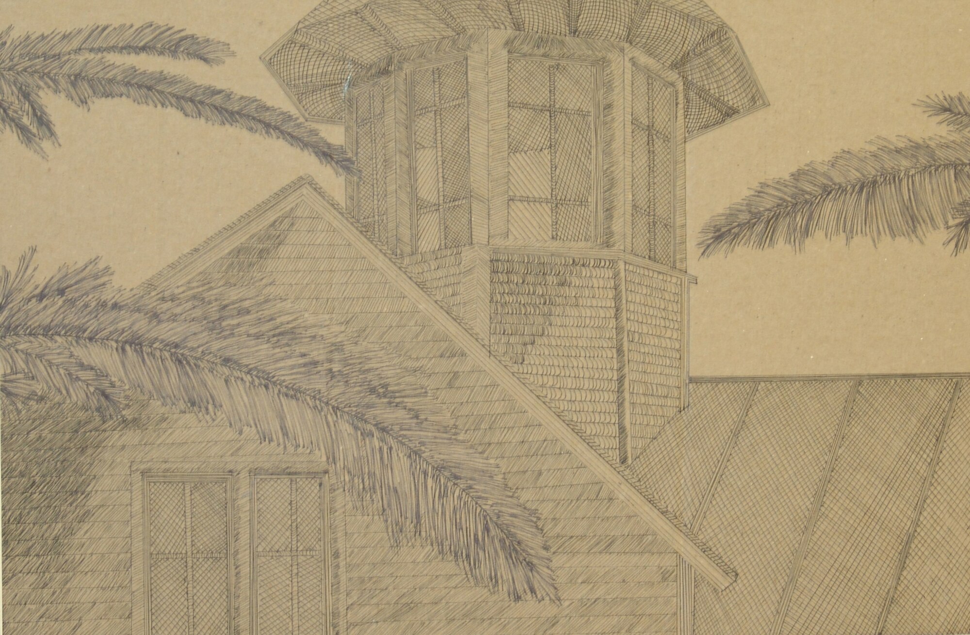 This piece of art work by Kimberly A. Rogers entitled "Beach House Getaway" was chosen to be showcased in the Air Force Services Arts and Crafts exhibit gallery on the Web. The Web site, www.af-artscrafts.com, is a resource for arts and crafts customers to find information on local base centers as well as tips for creative projects and auto hobby.  (Courtesy photo)